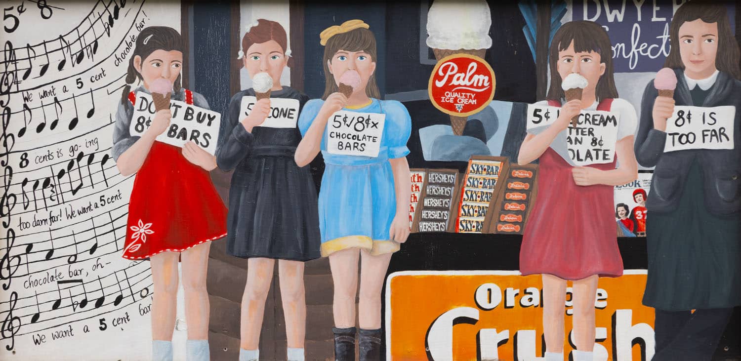 Children protesting candy bar prices