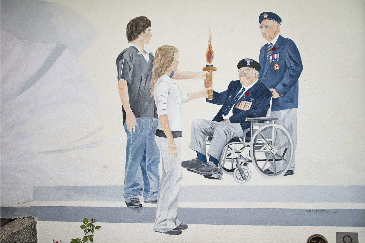 Symbolic handover of a torch.