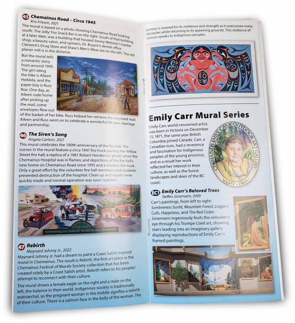 Brochure showcasing local art and history.