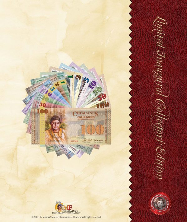 Colorful banknotes arranged in display