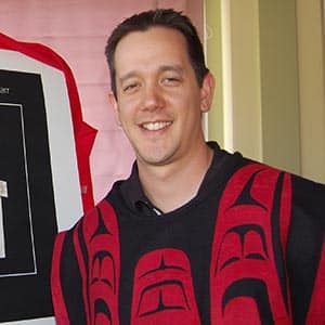 Person wearing a traditional sweater.