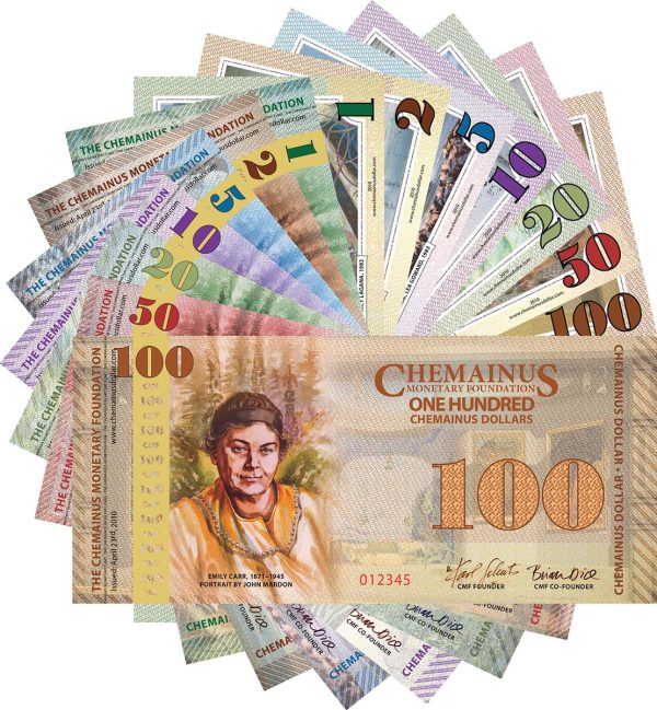 Colorful play money from Chemainus